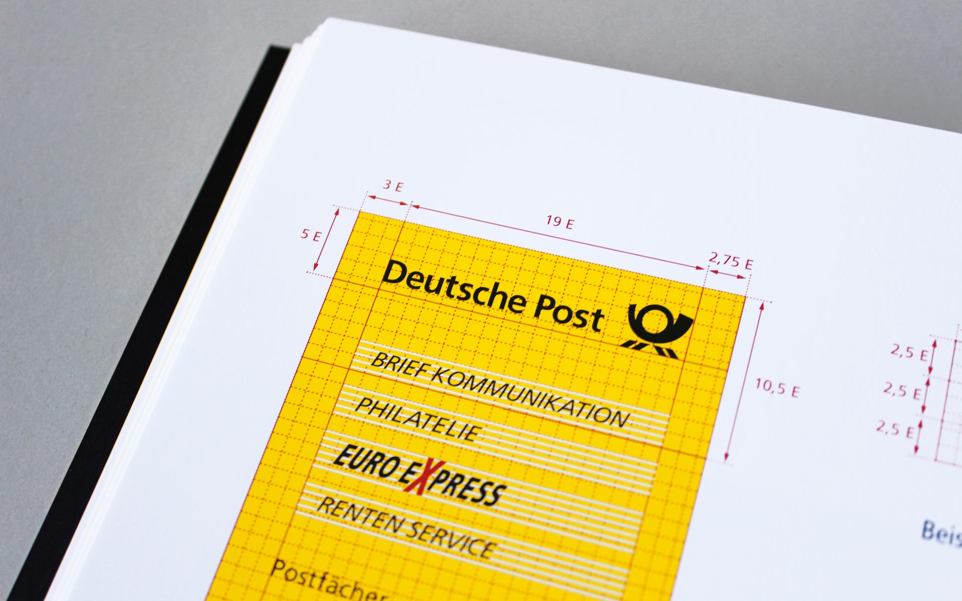 Leit- und Orientierungssysteme, Signaletik, Deutsche Post AG Corporate Design 1996 – 2005